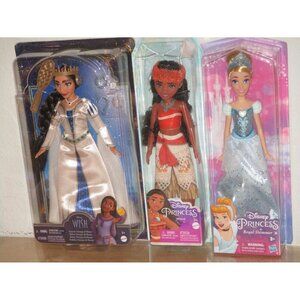 Wholesale Disney Princess Dolls Lot of 3 Different Moana Cinderella Queen Amaya